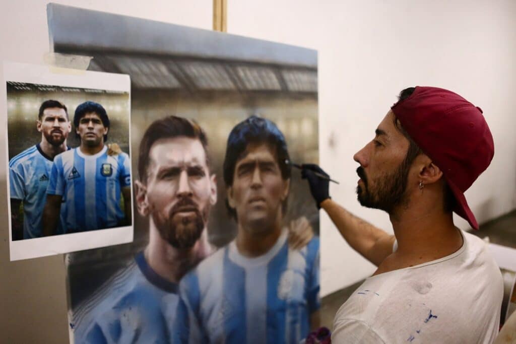 Messi a Maradona