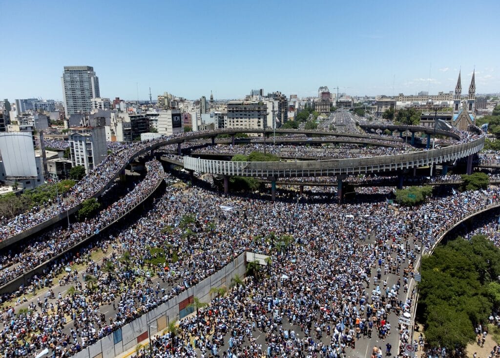 Argentinské oslavy v Buenos Aires