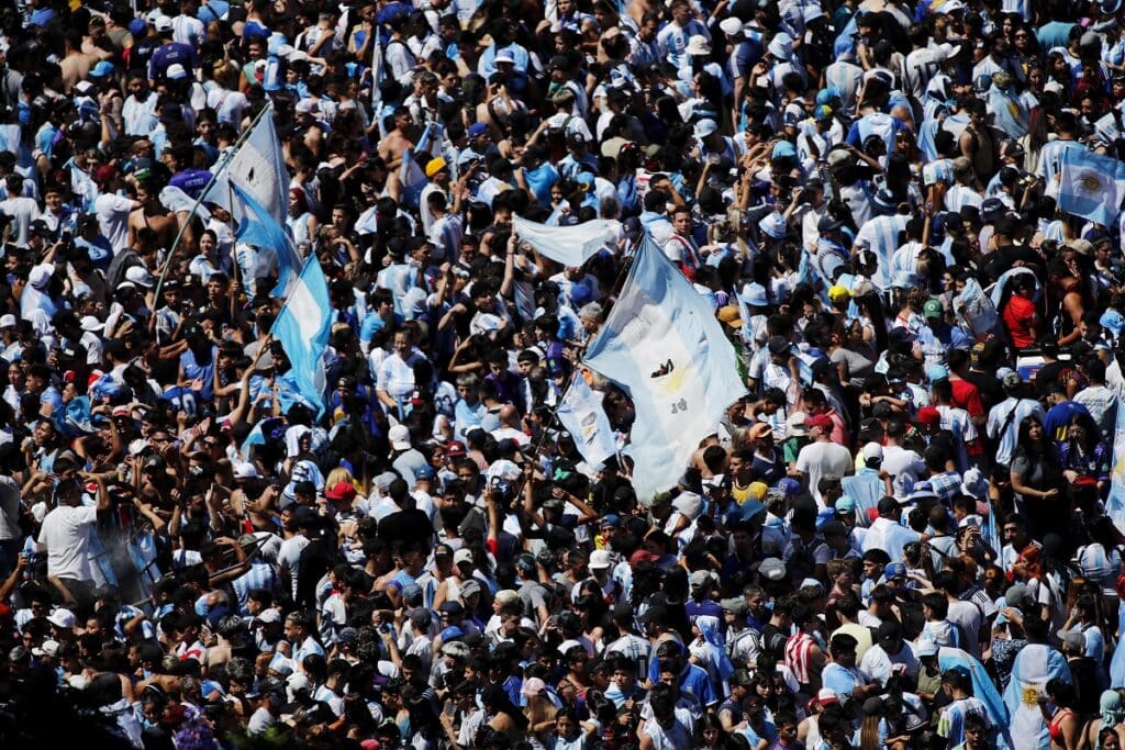 Argentinské oslavy v Buenos Aires